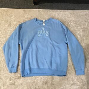 Nike Womens Light Blue Crewneck Sweater